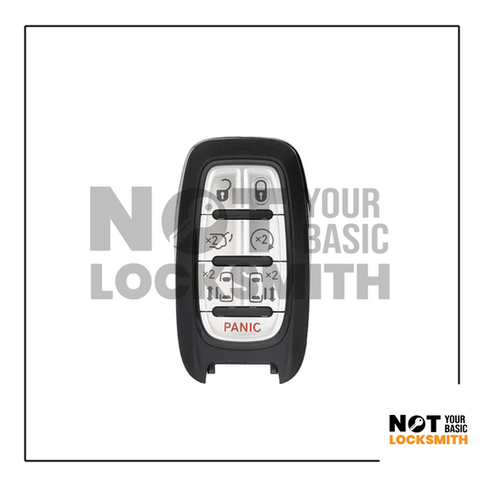 2017-2022 Chrysler Pacifica Voyager / Llave inteligente de 7 botones / Sin KeySense / PN: 68217832AD/ M3N-97395900 (OEM) Nuevo.