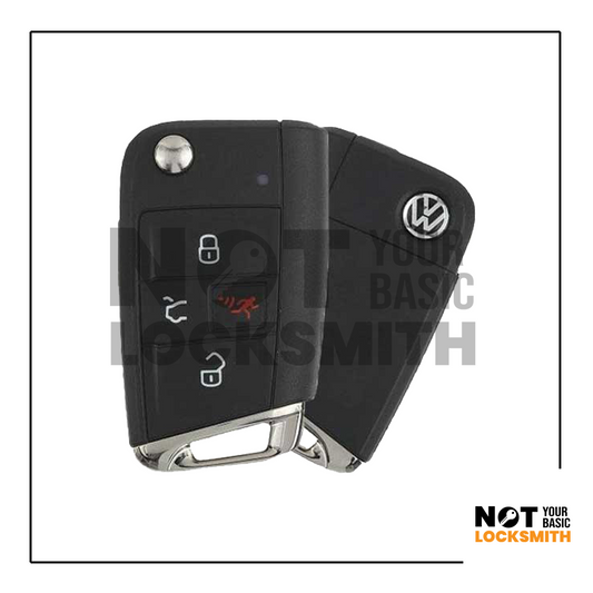 VOLKSWAGEN NEW OEM 2018-2020 JETTA, GOLF REMOTE FLIP KEY HU162-T (W/O COMFORT ACCESS) 4B TRUNK FCCID: NBGFS125C5 PN# 5G6 959 752 BG