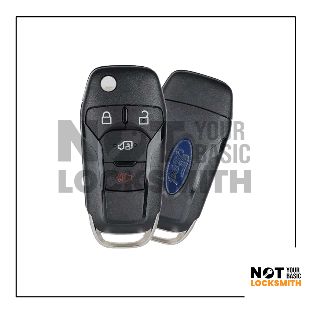 Ford Transit 2019-2020/llave abatible de 4 botones/PN: 164-R8236/N5F-A08TAA (renovación OEM)