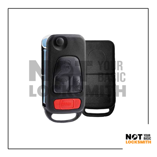 1997–2005 Mercedes ML W163 M-Class / 4-Button Flip Key / HU64 / PCF7935 44 Chip For KR55 Key Maker (AFTERMARKET)