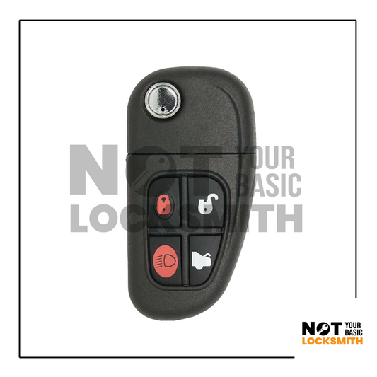 2001-2008 Jaguar / 4-Button Flip-Key / NHVWB1U241 (AFTERMARKET)
